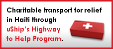 Charitable transport for relief in Haiti through uShip's Highway to Help Program.