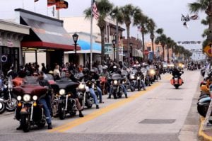 Bike rally in downtown Daytona beach