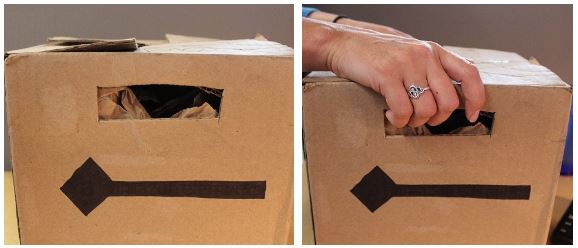 moving tips cut out slits in the side to carry box