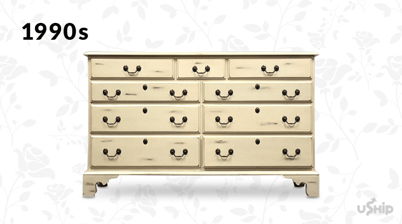 1990s dresser design - shabby chic cream dresser