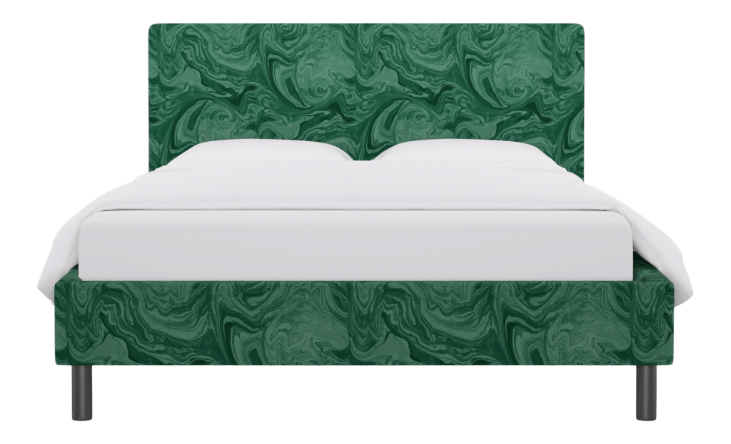 green malachite bed frame