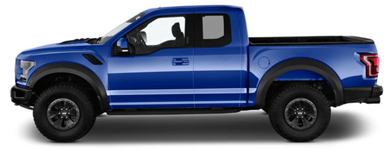 Ford F-150 blue side view