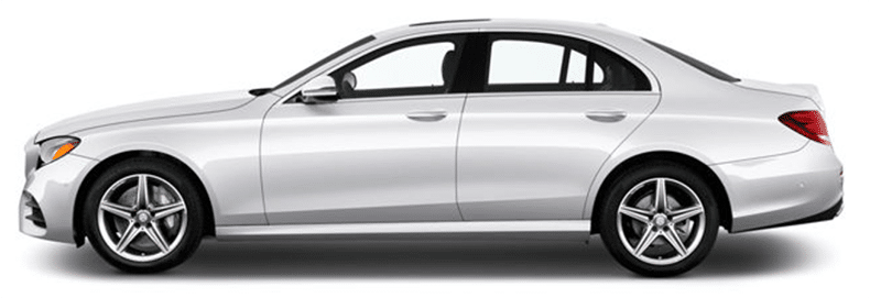 Mercedes-Benz E-Class white side view