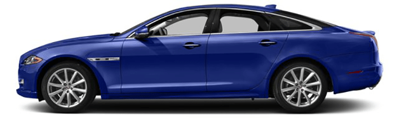 Jaguar XJ blue side view