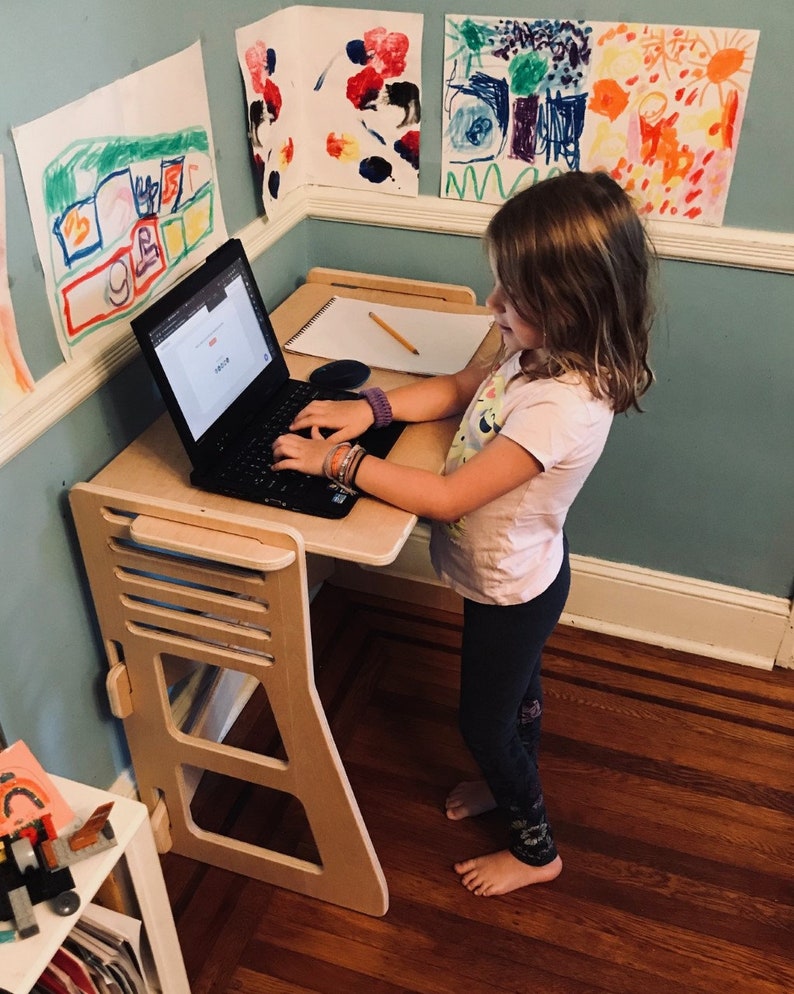 kids adjustable desk etsy