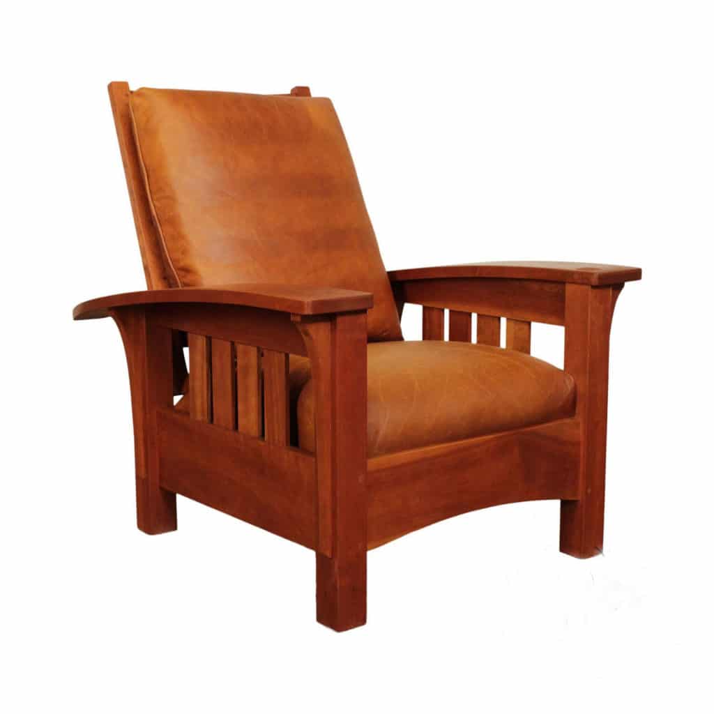 brown leather craftsman chair