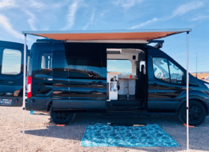 converted camper van, alt-living vehicle