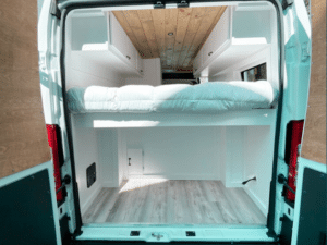 custom van ideas, loft bed design