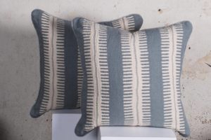 pair of boho striped pillows from chairish