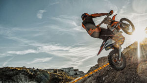 advanced ktm dirt bike on trail