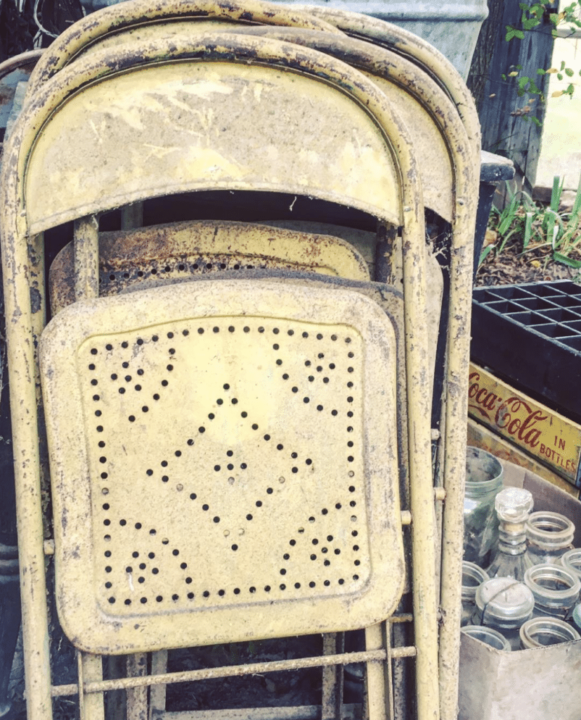 old metal chairs