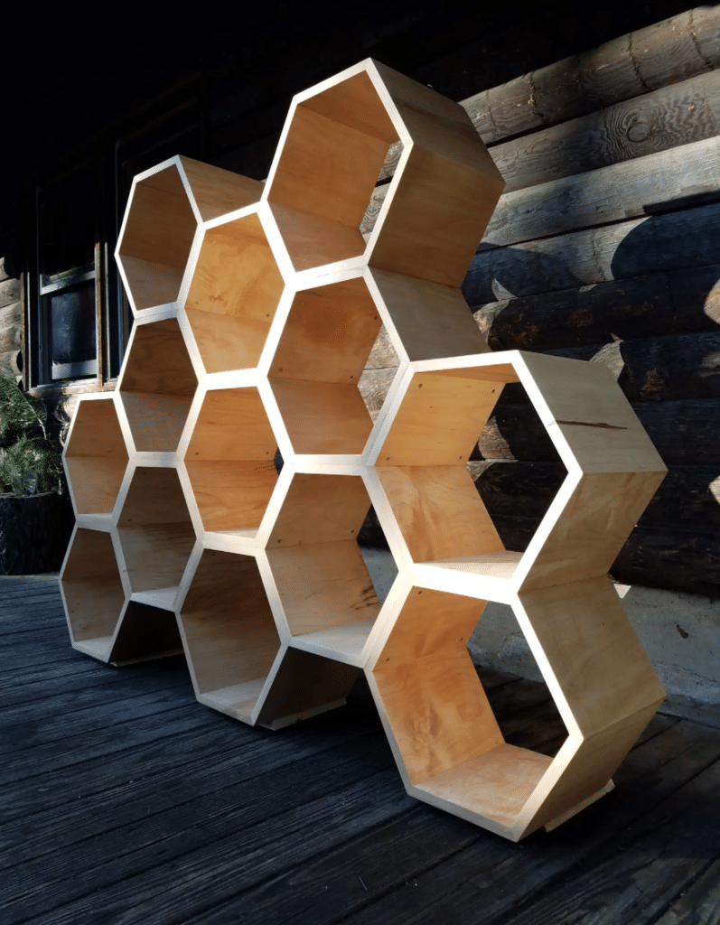 honeycomb Rustic Industrial Credenza