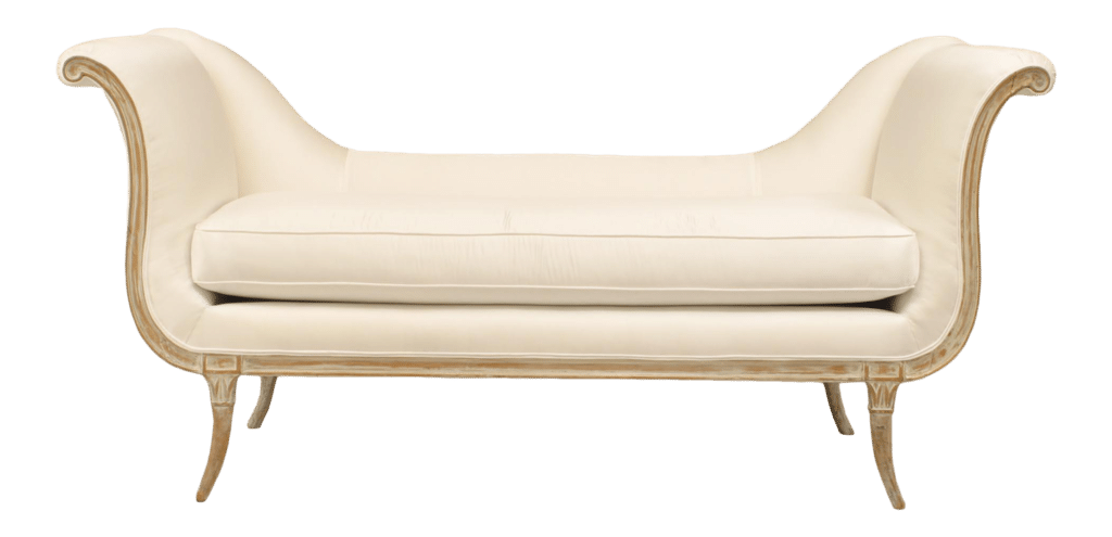 Big Holiday Gifts - french satin sleigh settee