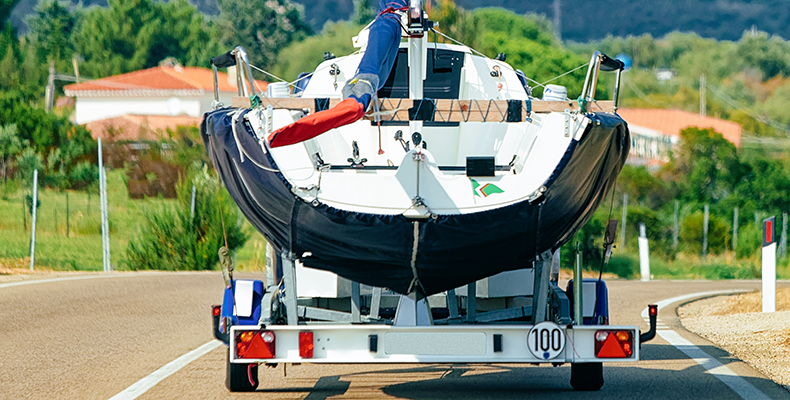 open transport sailboat on trailer Best Sailboat Transport Options