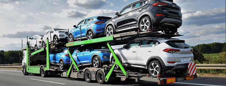 Vehicle shipping costs comparison showing open transport