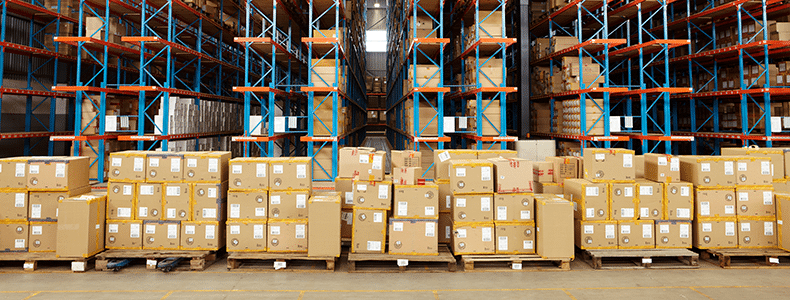 supply chain shipments ready to move on pallets