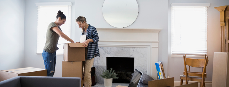 Couple packaging items for moving