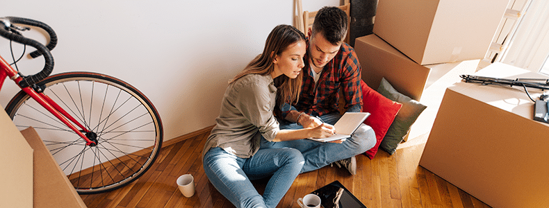 couple looking into household goods movement