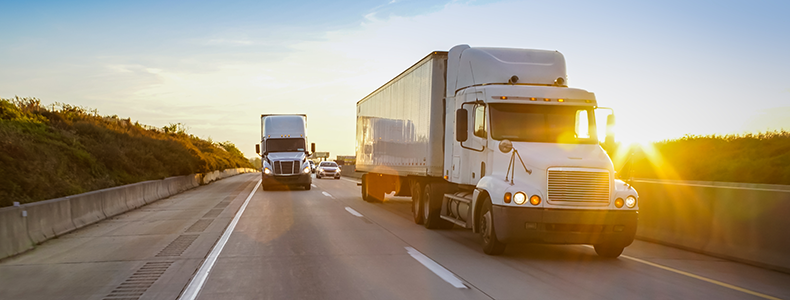 freight trucks on highway