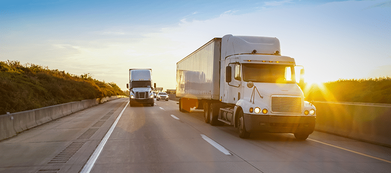 two express drivers on the road