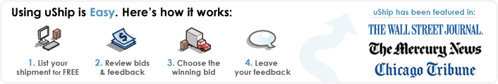 Using uShip is easy. Here's how it works: